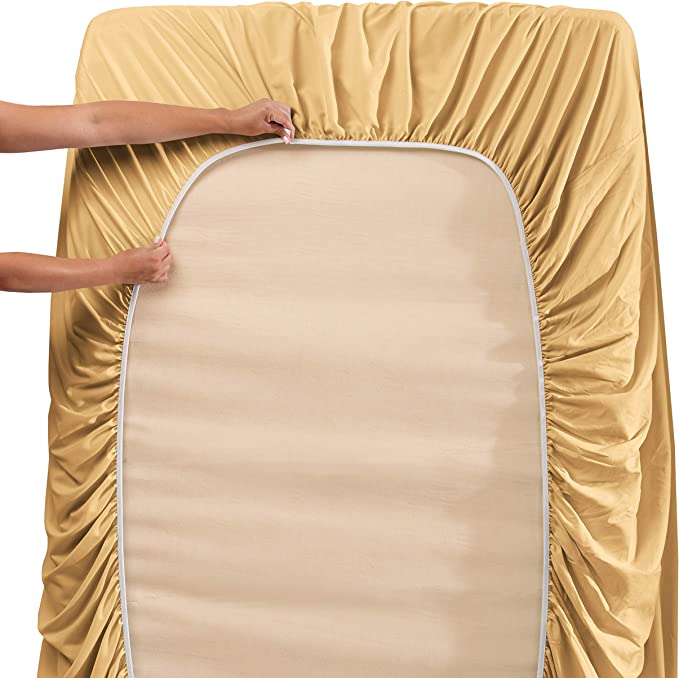 1800 Collection Microfiber Sheet Set Harvest Gold