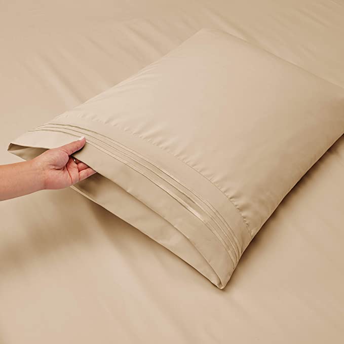 1800 Collection Microfiber Sheet Set Cream