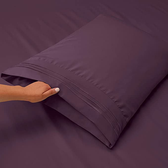 1800 Collection Microfiber Sheet Set Eggplant