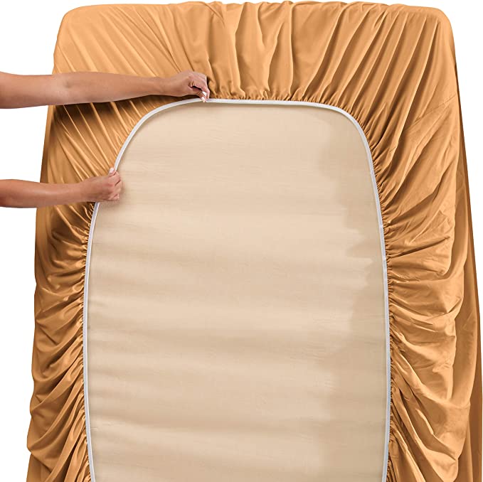 1800 Collection Microfiber Sheet Set Mocha Brown