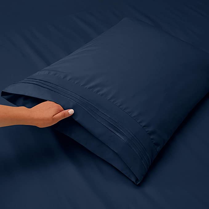 1800 Collection Microfiber Sheet Set Mariner Blue