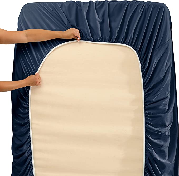 1800 Collection Microfiber Sheet Set Mariner Blue