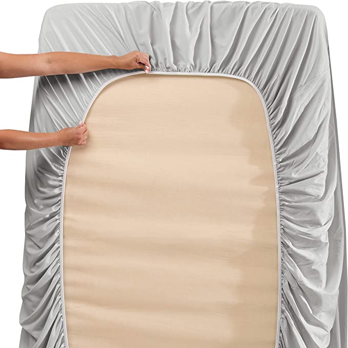 1800 Collection Microfiber Sheet Set Silver