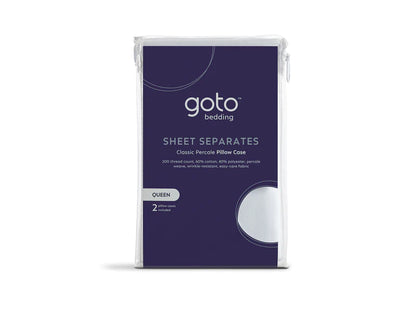Goto® Percale 2 Pack Pillow Case