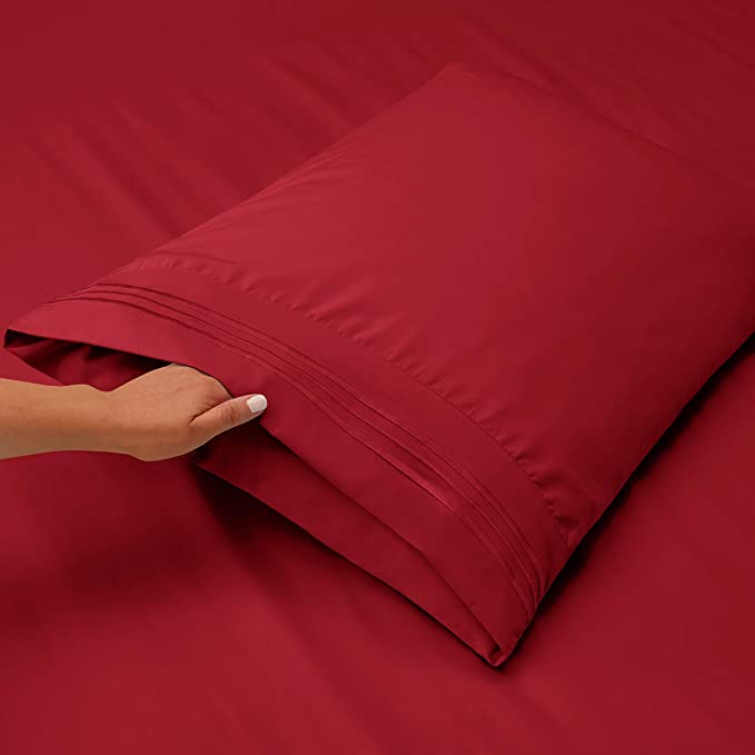 1800 Collection Microfiber Sheet Set Burgundy