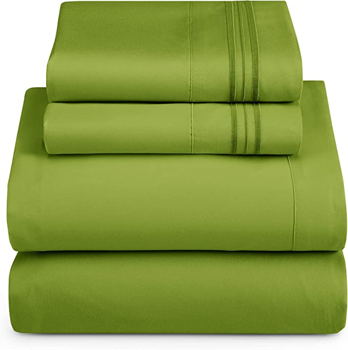 1800 Collection Microfiber Sheet Set  Calla Green