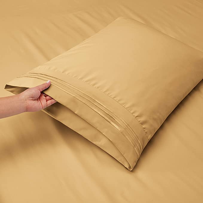 1800 Collection Microfiber Sheet Set  Harvest Gold