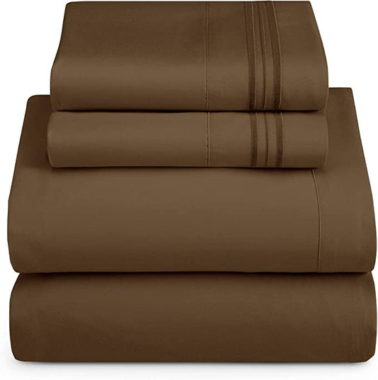 1800 Collection Microfiber Sheet Set Chocolate