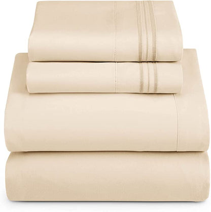 1800 Collection Microfiber Sheet Set  Cream