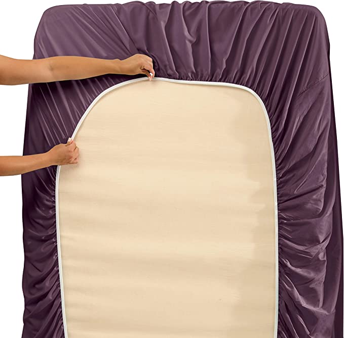 1800 Collection Microfiber  Sheet Set  Eggplant