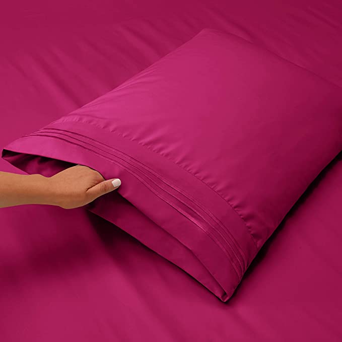 1800 Collection Microfiber Sheet Set Magenta