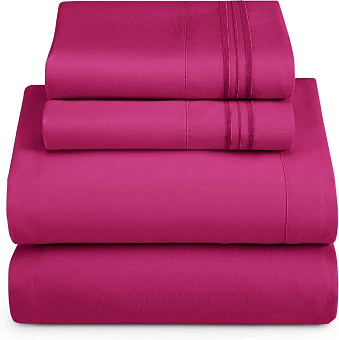 1800 Collection Microfiber Sheet Set Magenta