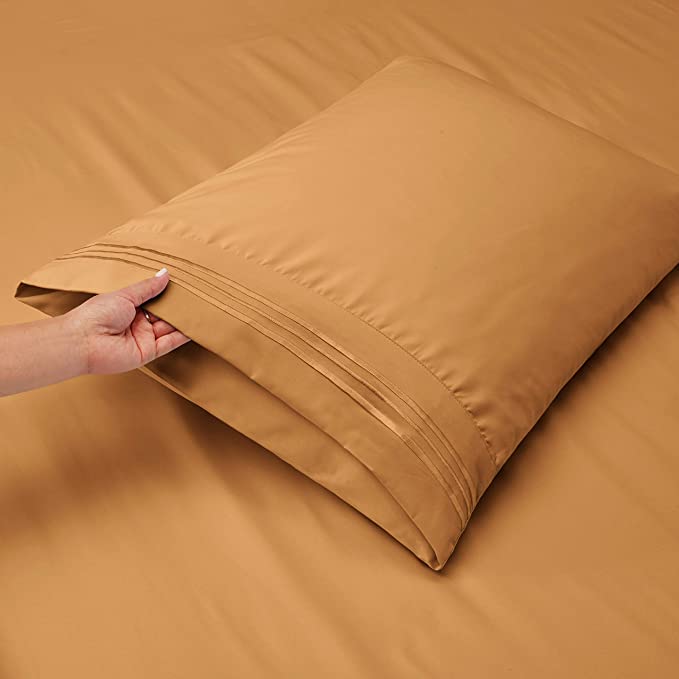 1800 Collection  Microfiber Sheet Set  Mocha Brown