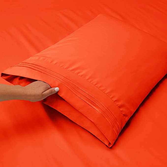 1800 Collection Microfiber Sheet Set Orange